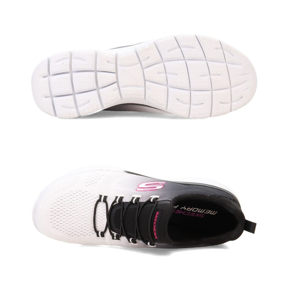 Skechers 'Summits Bright Charmer' Slip-On Women's Sneaker with Black/White Mesh Trim