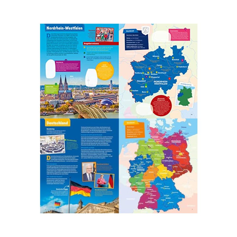 WHAT IS WHAT: Sticker Atlas - Federal States of Germany | An Atlas for Children