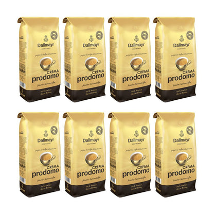 Dallmayr Crema Prodomo Ganze Kaffeebohnen (8x1kg): Arabica-Top-Mix