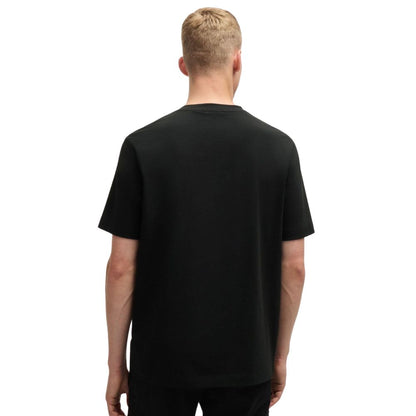 BOSS men's T-shirt in a cotton blend with stretch elastane, logo print