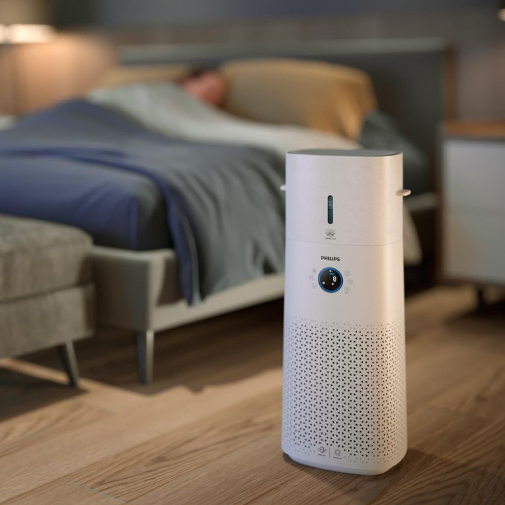 Philips 3000 Series 2-in-1 air purifier and humidifier: NanoProtect HEPA and activated carbon filters