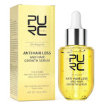 Sérum de croissance capillaire PURC (2% Kopyrrol) 5 ml | Huile Régénérante Contre la Chute des Cheveux, Traitement pour Hommes et Femmes