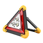 30W Car Warning Triangle with Red and White LED Lights | High Visibility with Two Charging Modes