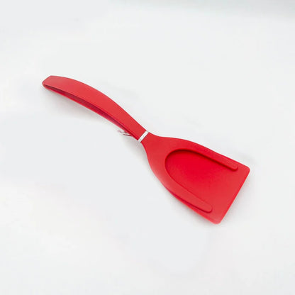 Spatule 2 en 1 | Antiadhésif : pour œufs au plat - pizza - grill - viande 